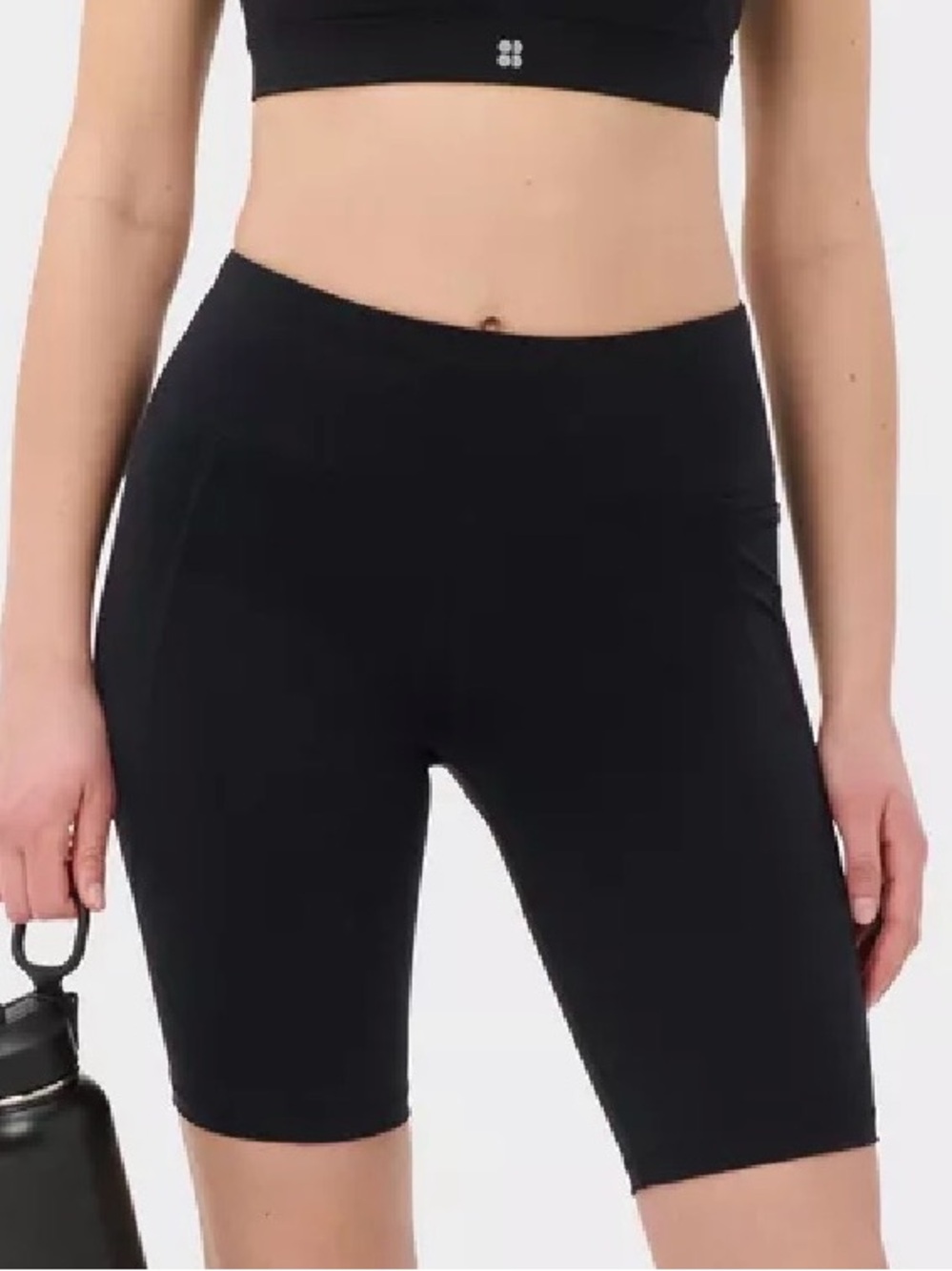 NWT Sweaty Betty All Day Black 9” bike shorts size XS